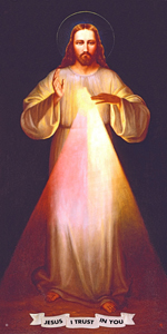 Divine Mercy Image with contrast